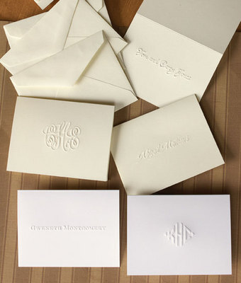 Embossed Gift Enclosure Cards